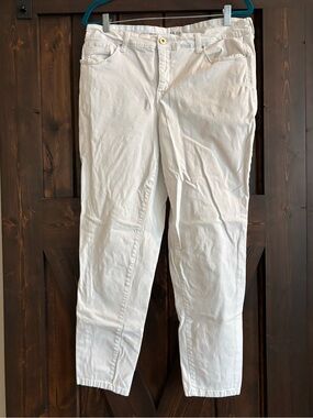 Style & Co. Curvy Skinny Leg White Jeans 14